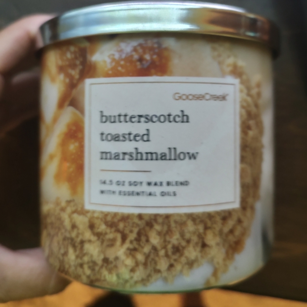 Goose Creek Butterscotch Toasted Marshmallow 3 Wick Candle